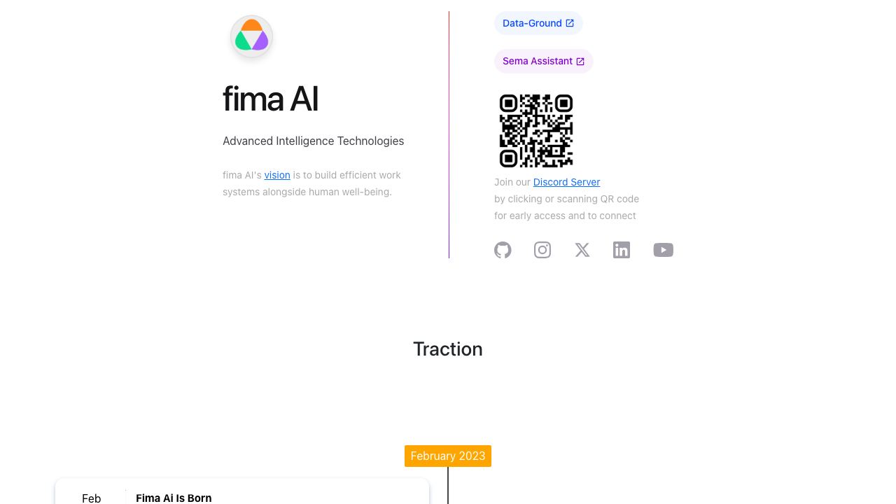 Fima website screenshot