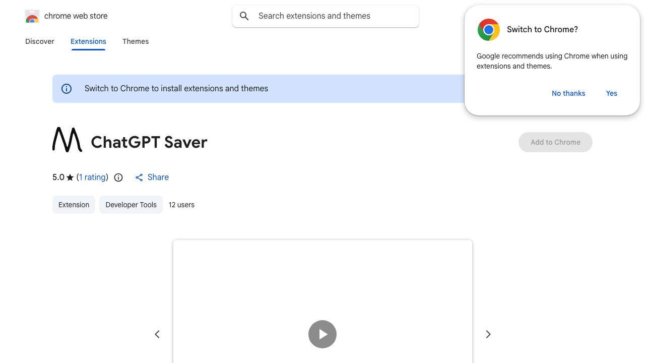 ChatGPT Saver 网站截图
