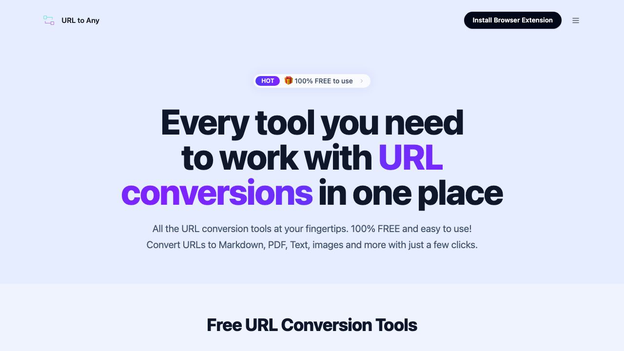 URL to Any website screenshot