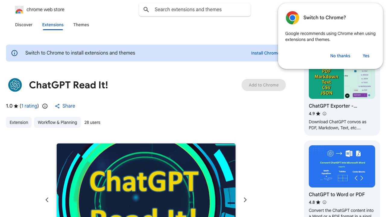 ChatGPT Read It! 网站截图