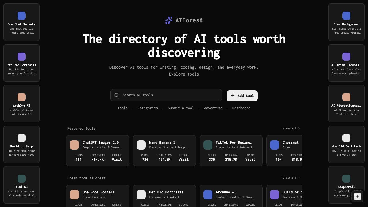 AIForest website screenshot