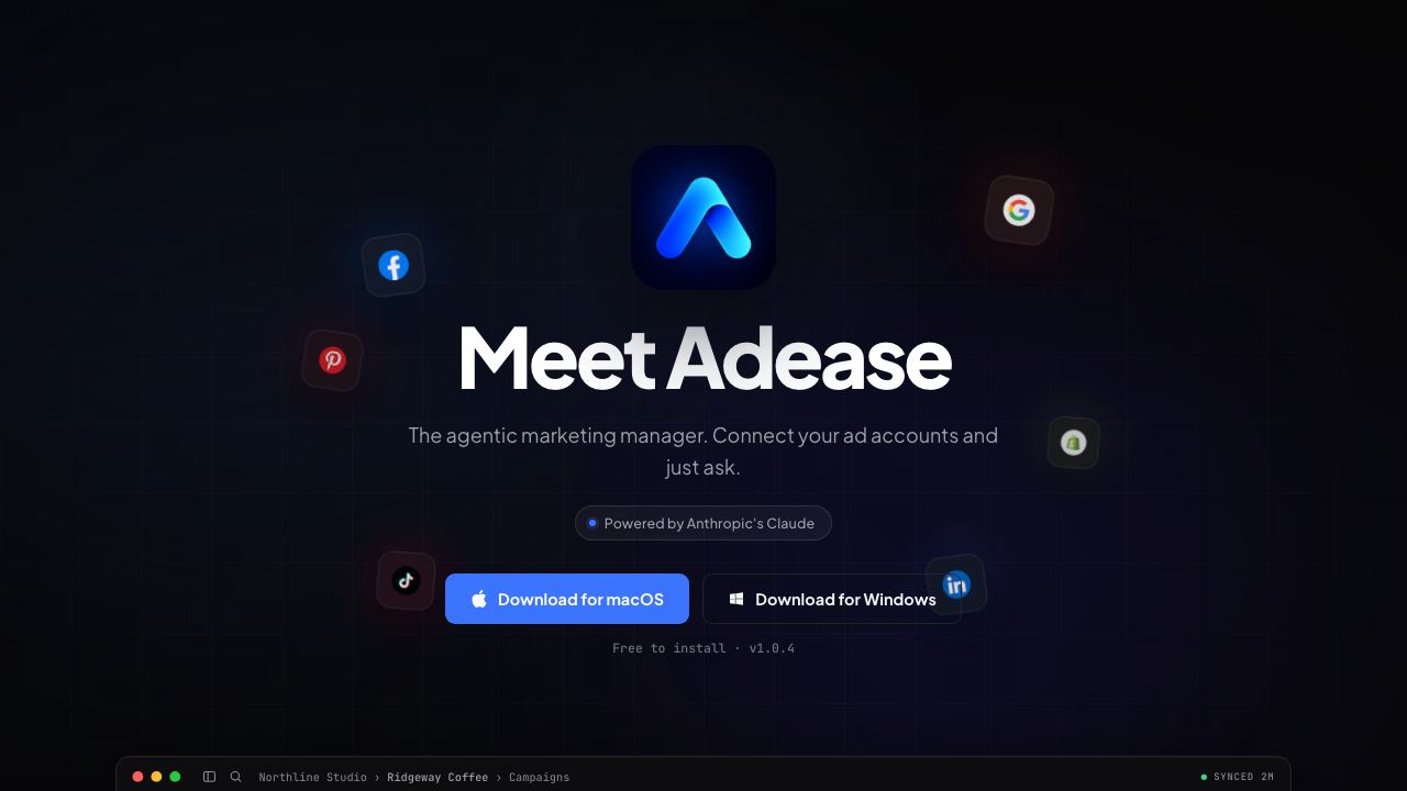 Adease 网站截图