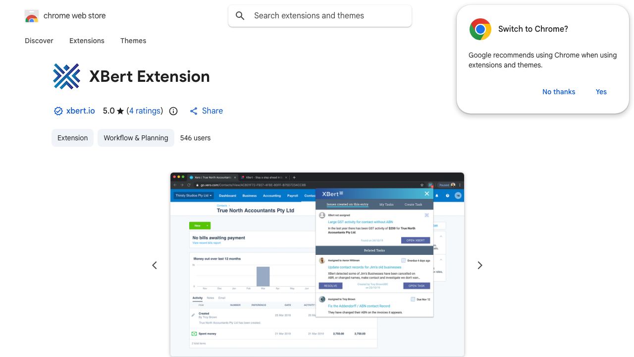 XBert Extension 网站截图