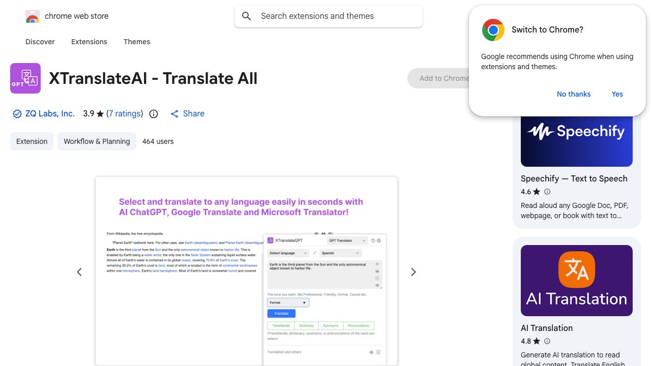 XTranslateGPT - Translate All 网站截图