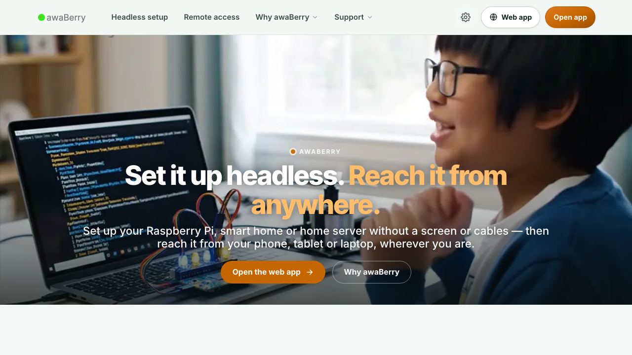 awaBerry - The AI-Native Device Platform 网站截图