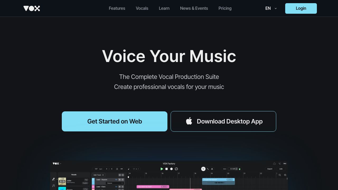 VOX Factory 网站截图