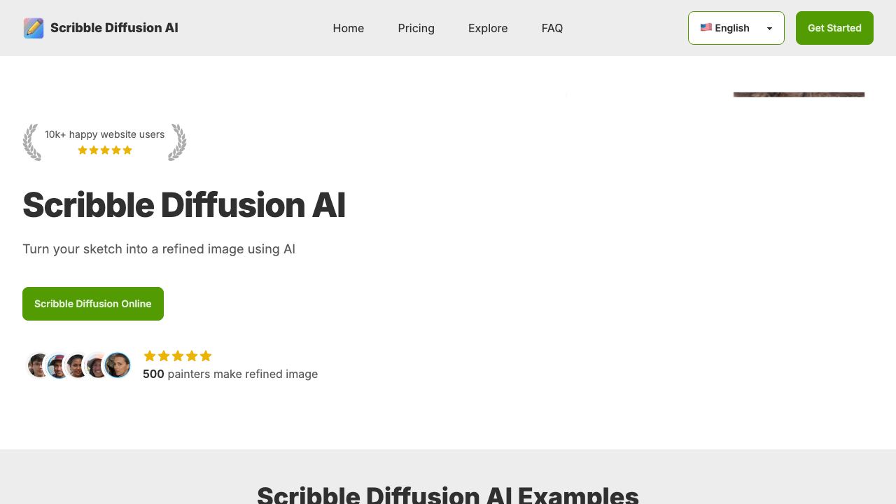 Scribble Diffusion AI website screenshot