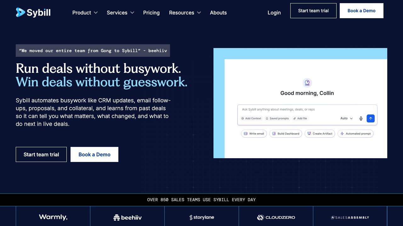 Sybill website screenshot