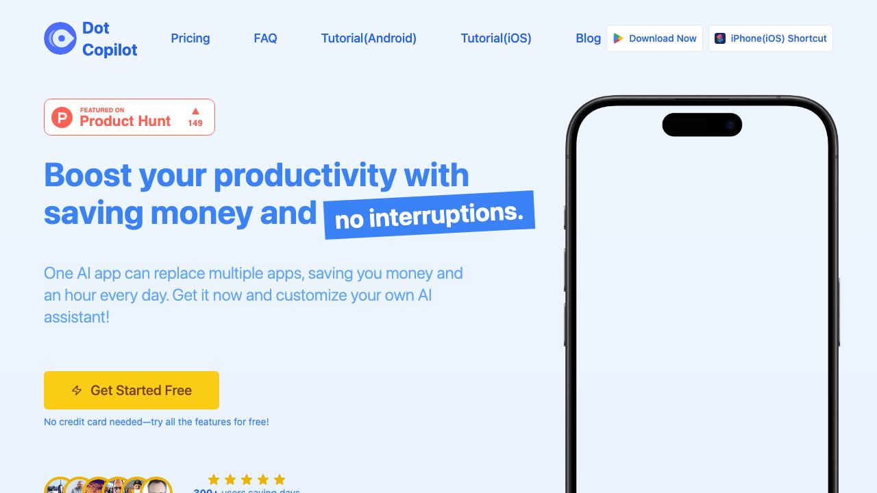 Dot Copilot website screenshot