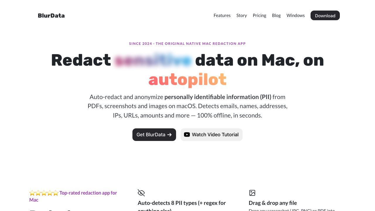 BlurData 网站截图