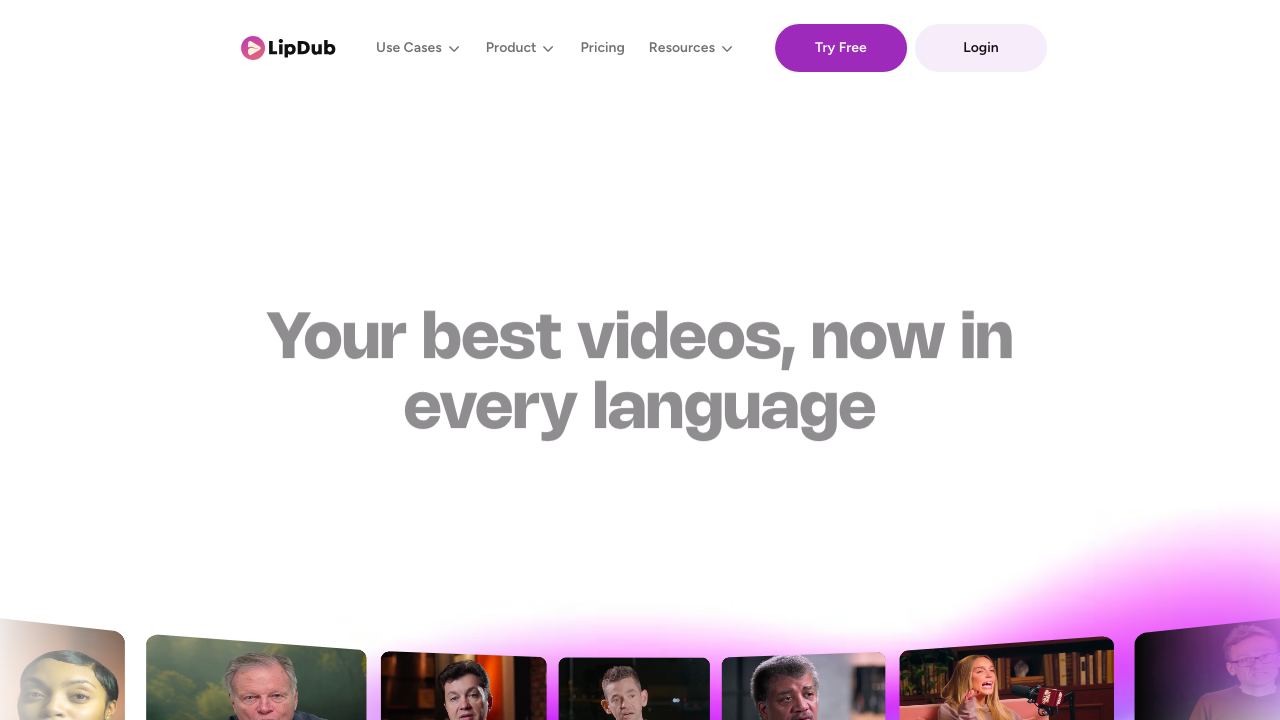 LipDub AI 网站截图