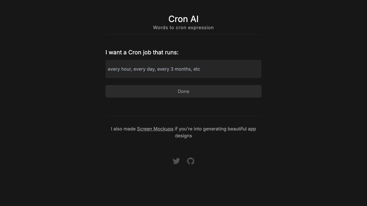 Cron AI 网站截图
