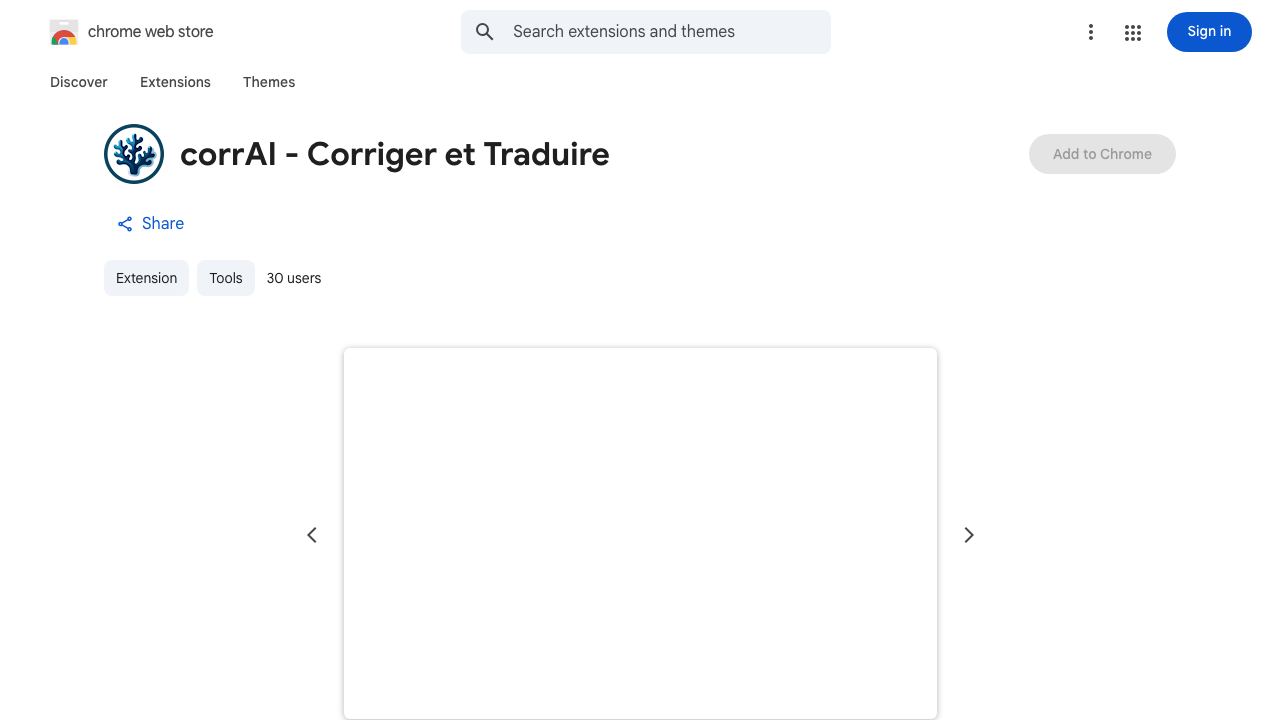 corrAI - Corriger et Traduire 网站截图
