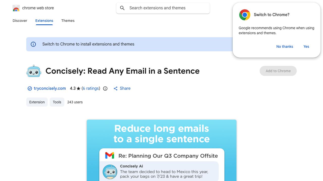 Concisely website screenshot