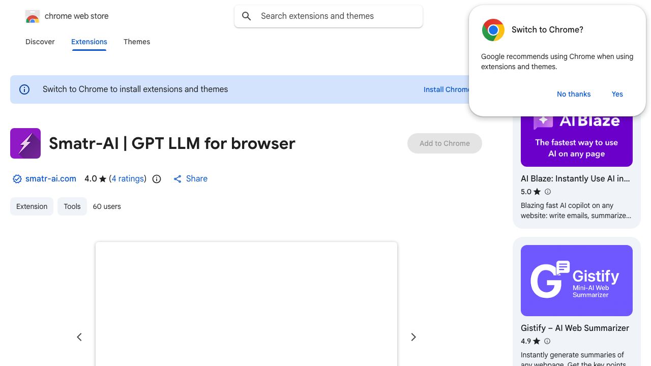 Smatr-AI | GPT LLM for browser 网站截图