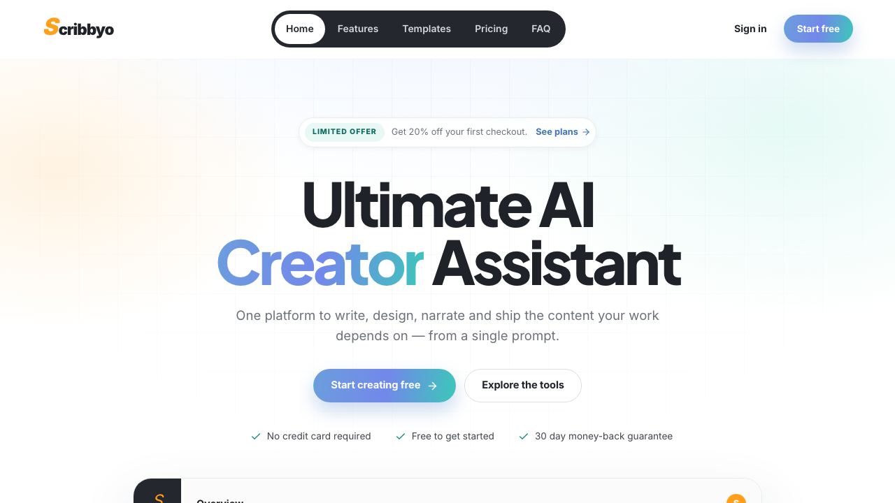 Scribbyo website screenshot