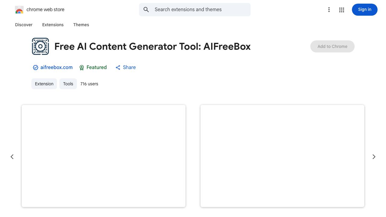 Free AI Content Generator Tool - AIFreebox 网站截图