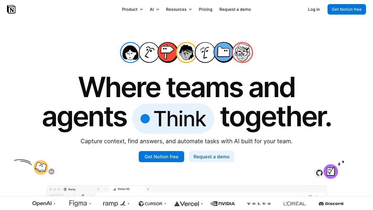 Notion AI 网站截图