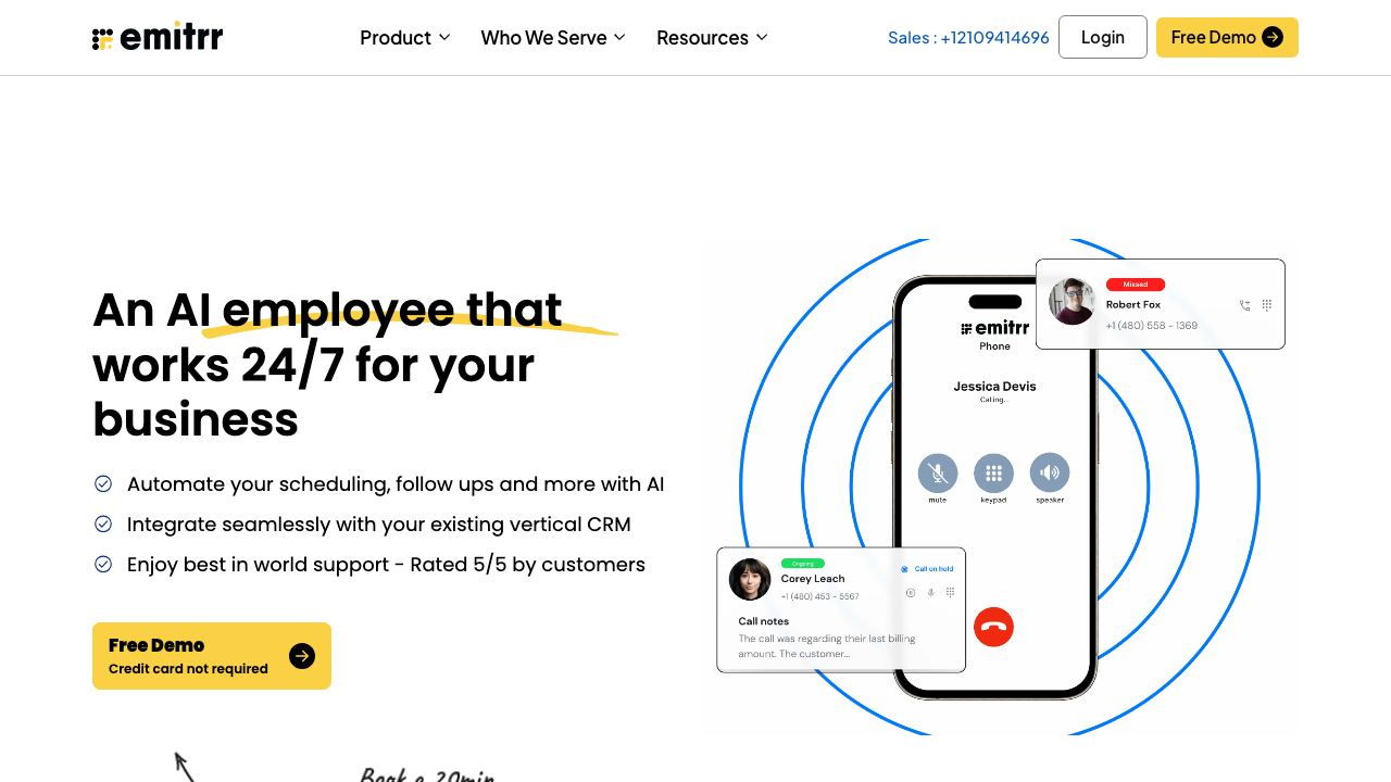 Emitrr website screenshot