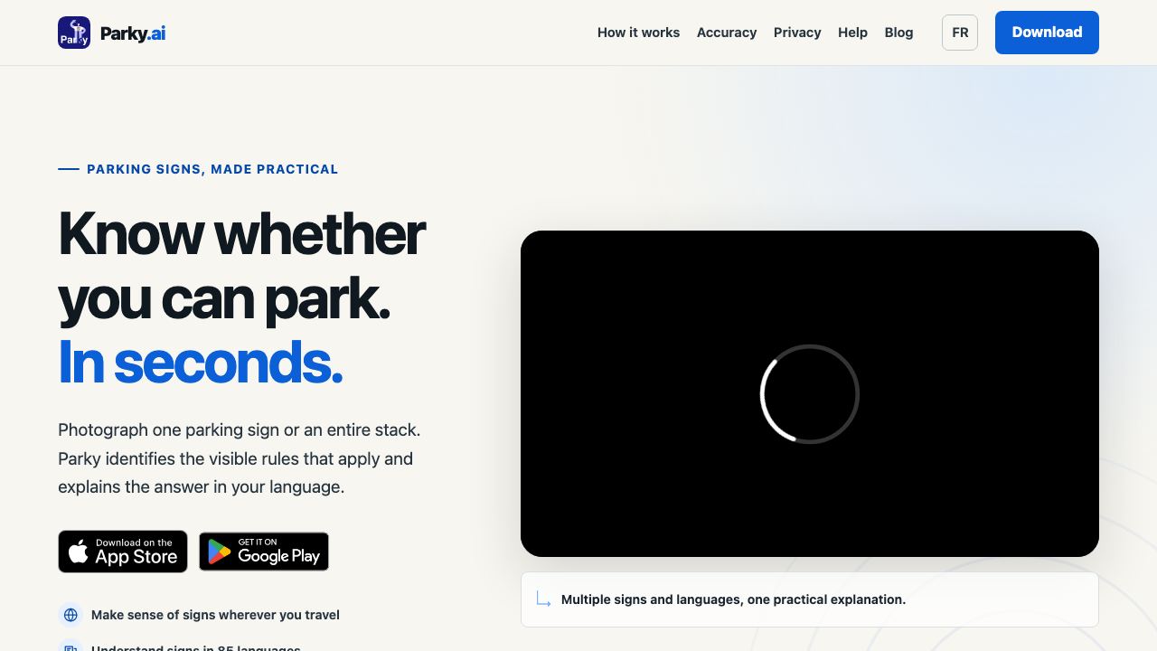 Parky.AI 网站截图