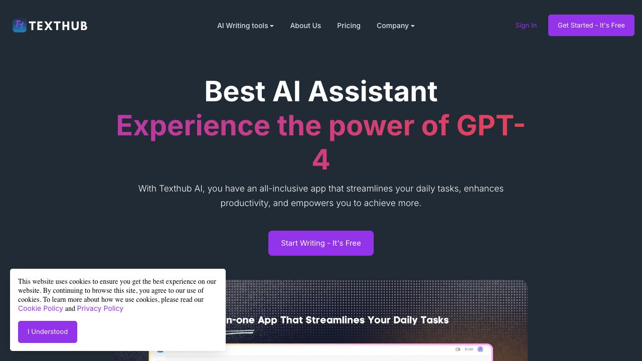 Texthub AI 网站截图