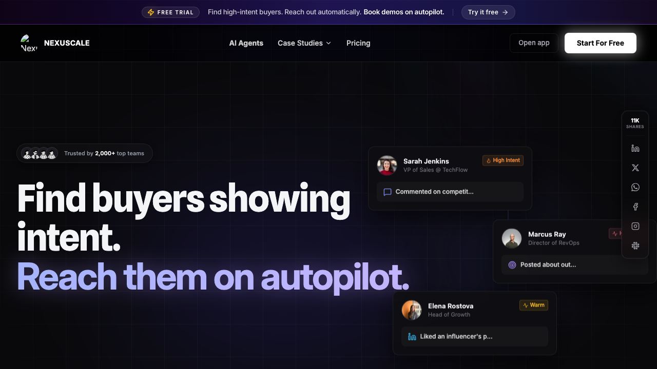 Nexuscale AI 网站截图