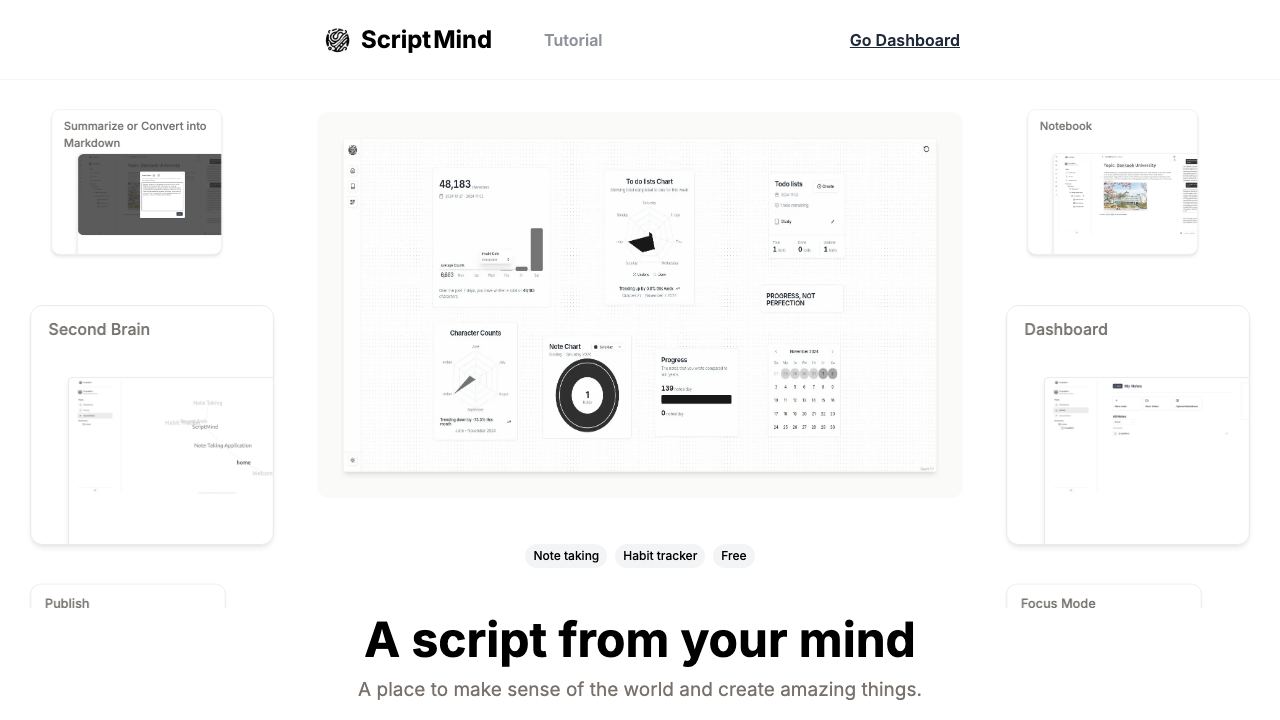 ScriptMind website screenshot