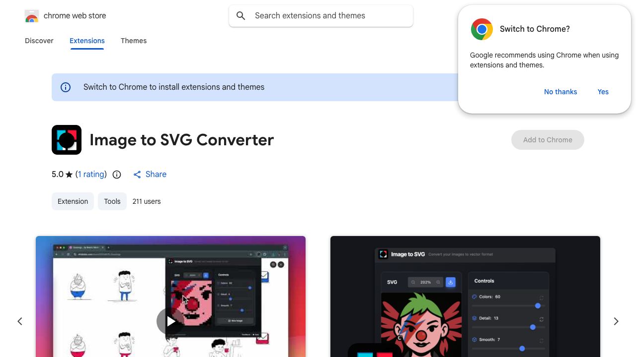 Image to SVG converter 网站截图