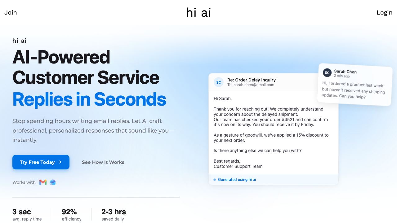 hi ai 网站截图