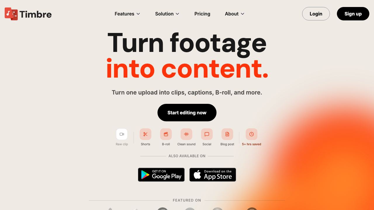 Timbre 网站截图