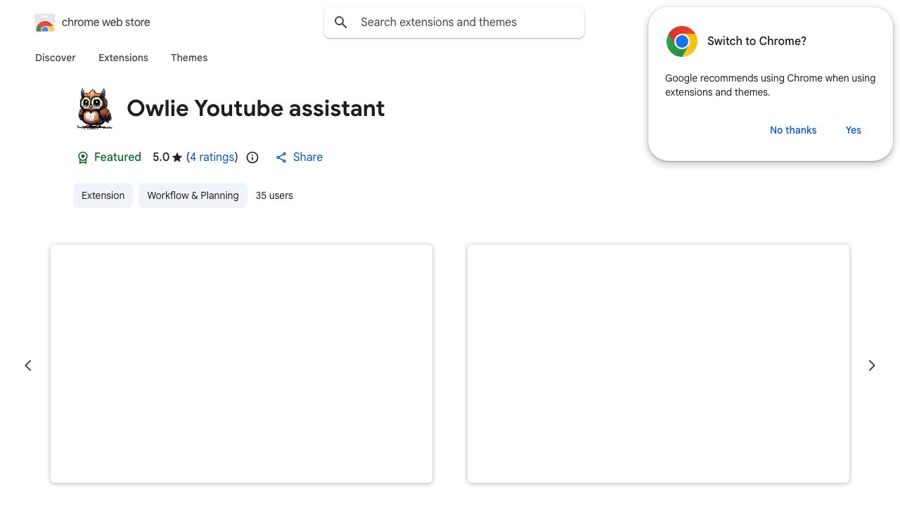 Owlie Youtube assistant 网站截图