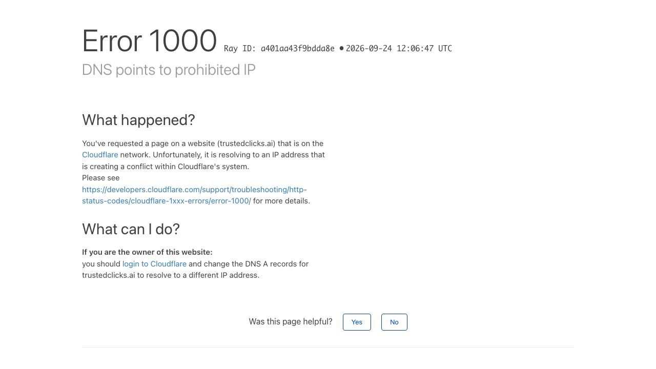 Trusted Clicks 网站截图