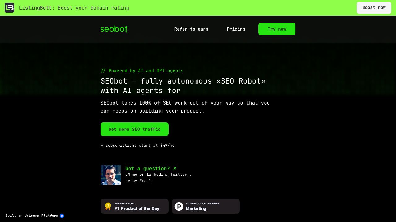 SEObot 网站截图