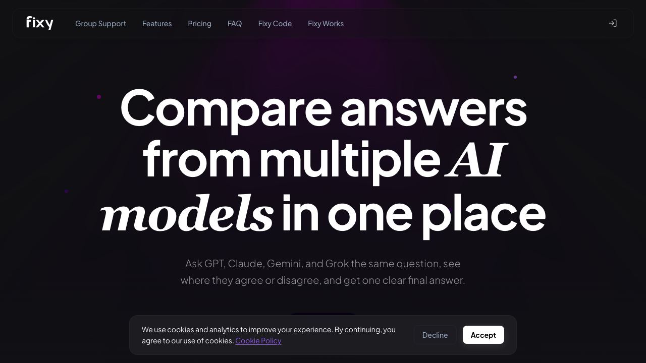 Fixy website screenshot