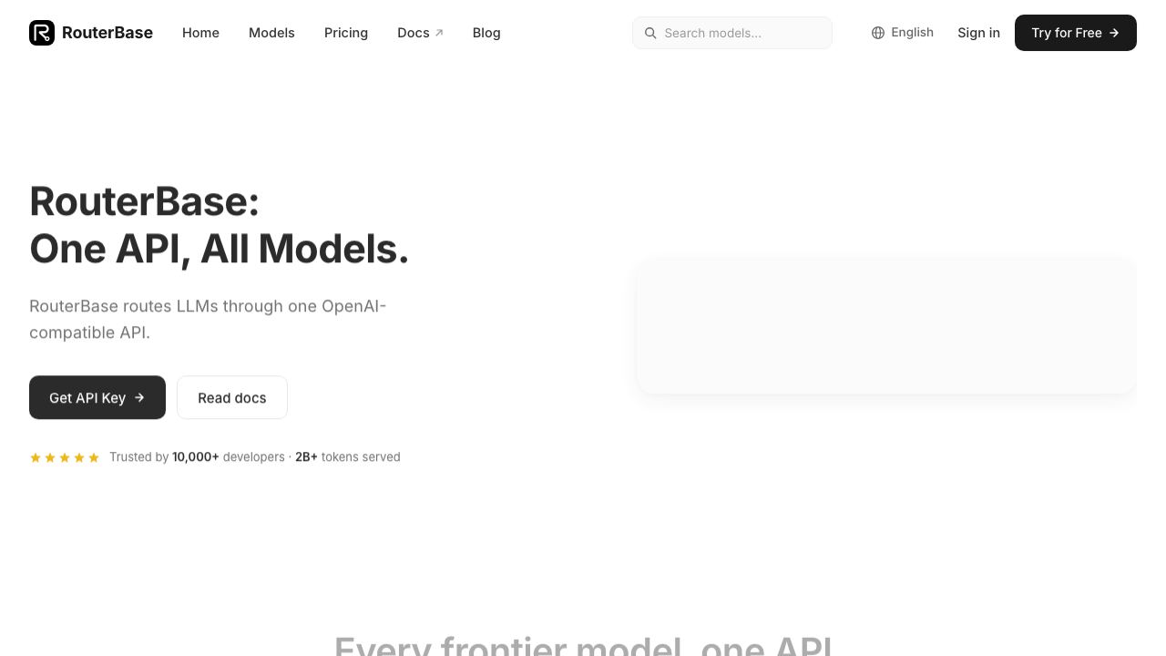 RouterBase website screenshot