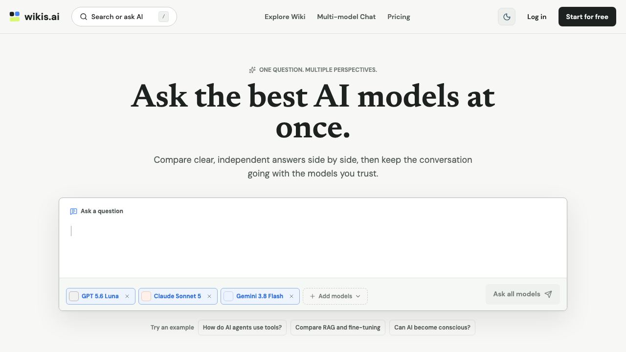 Wikis.ai 网站截图