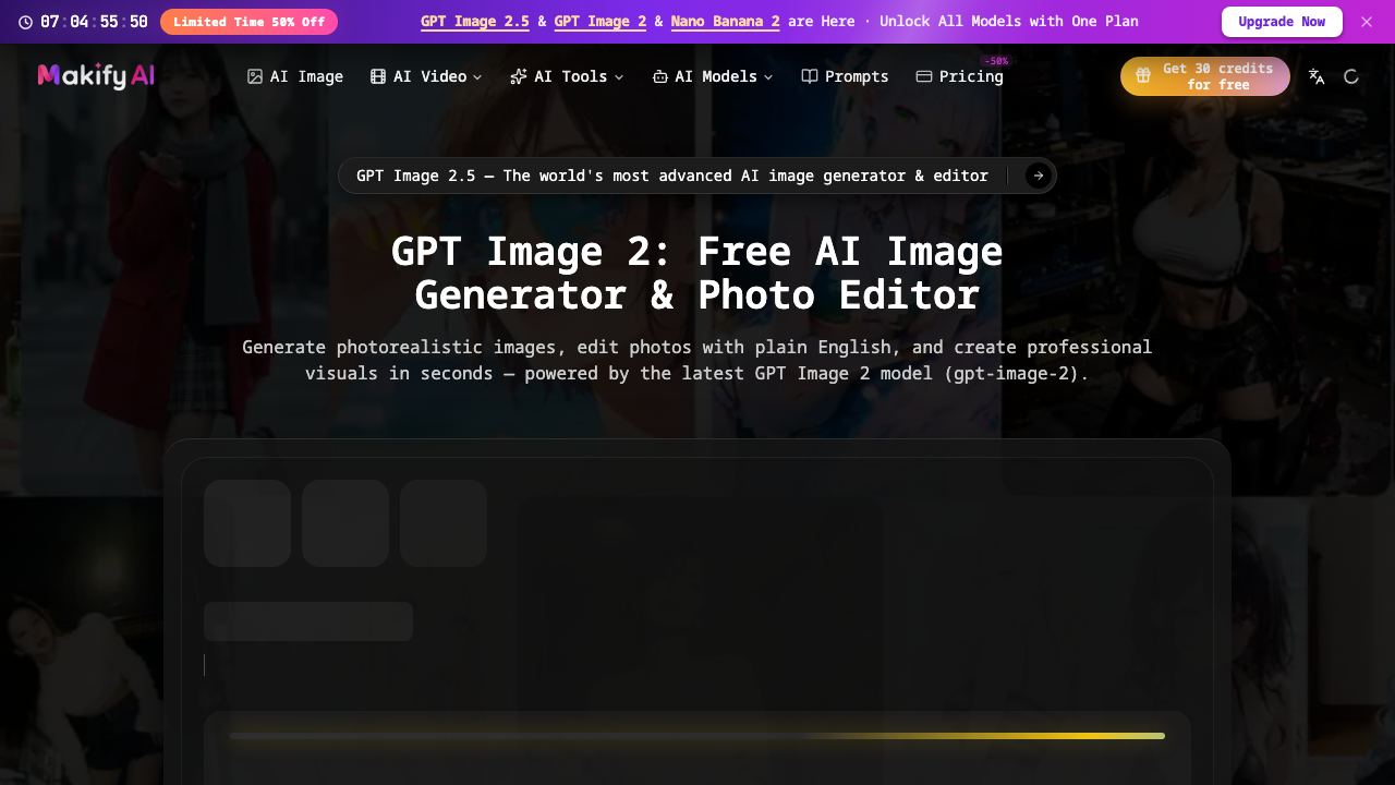 GPT Image 2 - AI Image Editor & Generator 网站截图