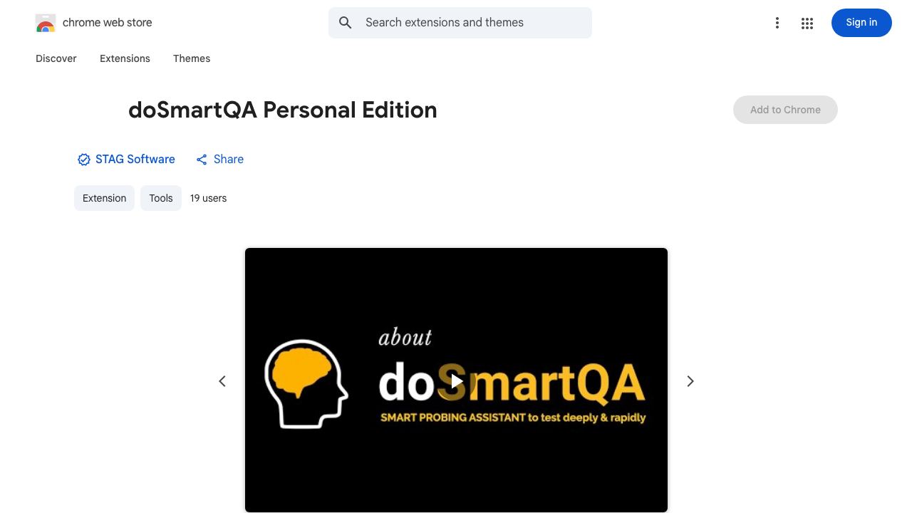 doSmartQA Personal Edition website screenshot