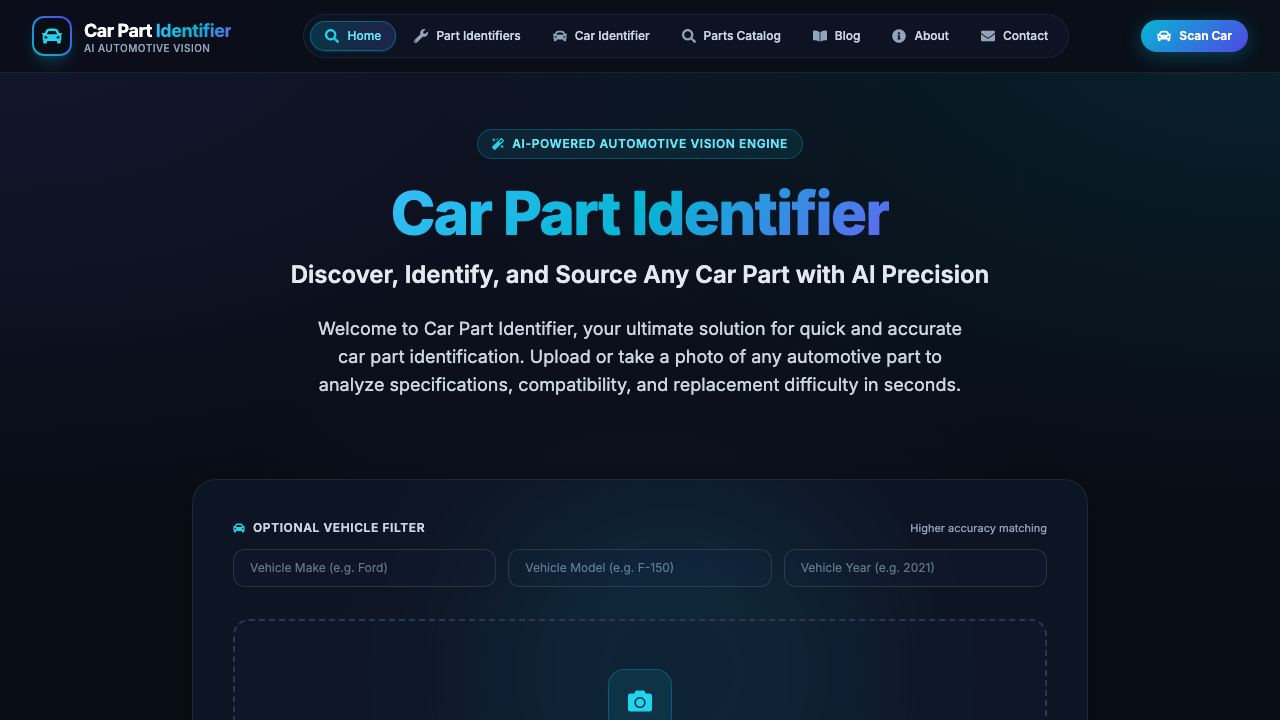 Car Part Identifier 网站截图