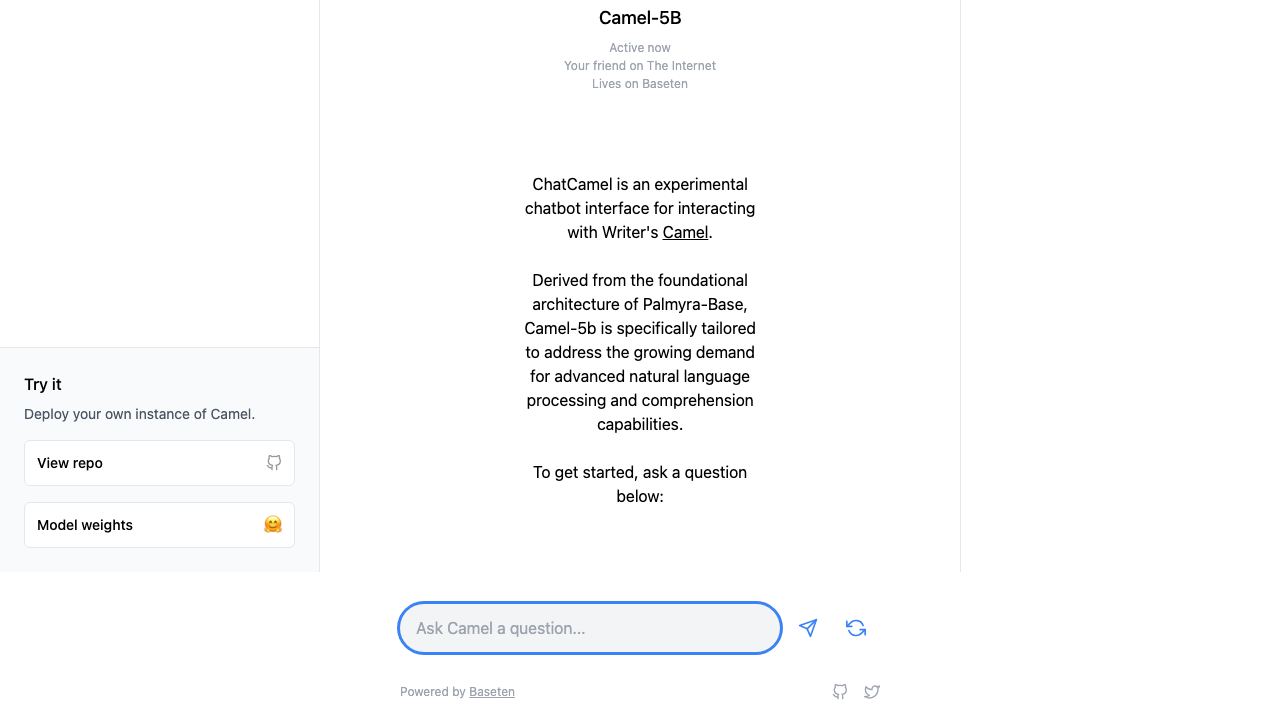 ChatCamel 网站截图