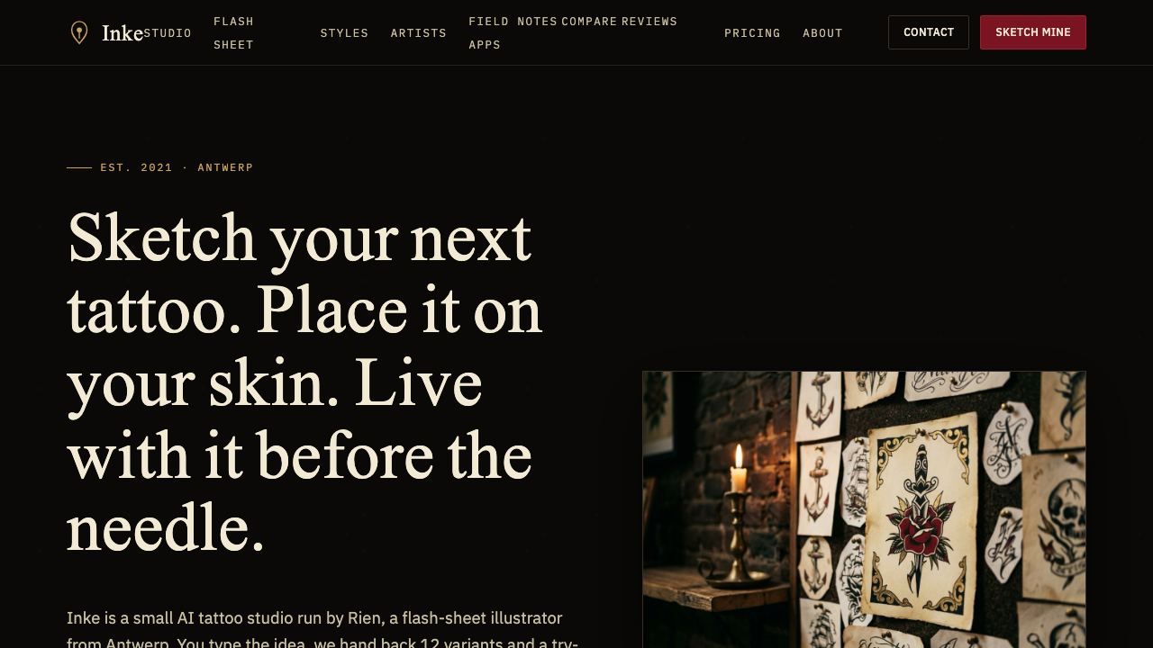 Inke website screenshot