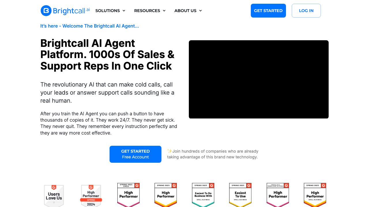 Brightcall.ai 网站截图