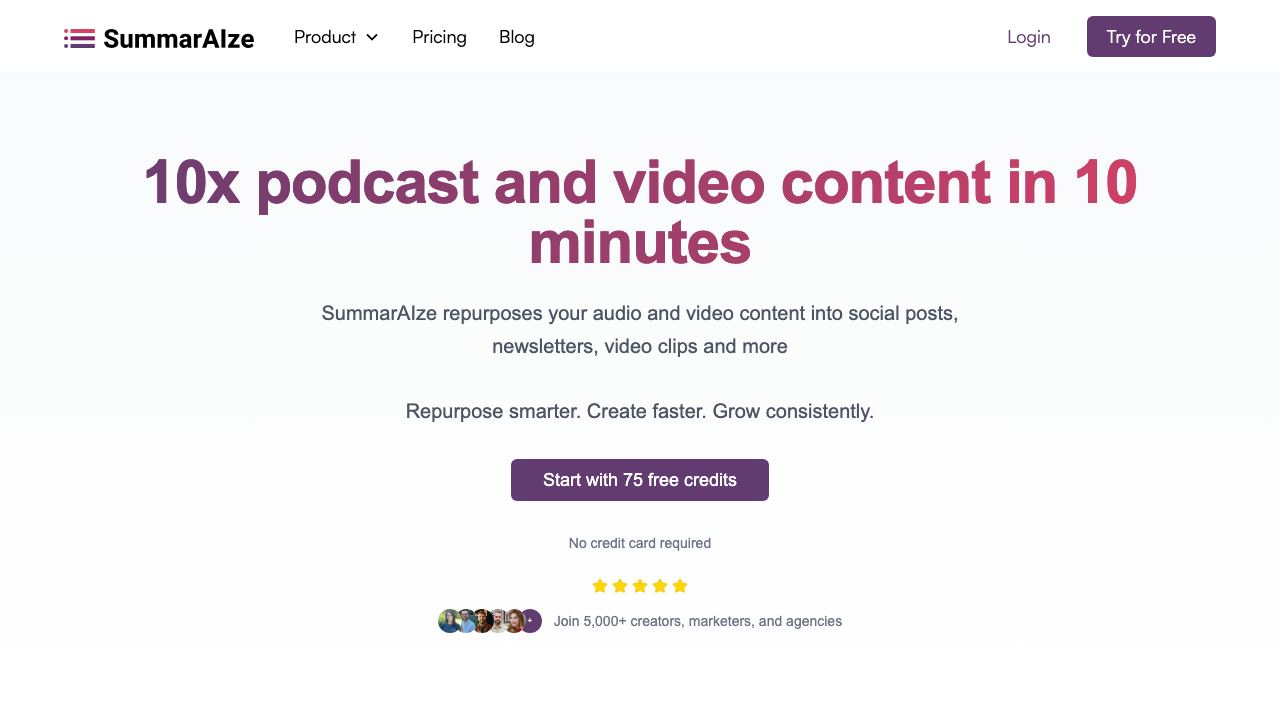 SummarAIze AI 网站截图