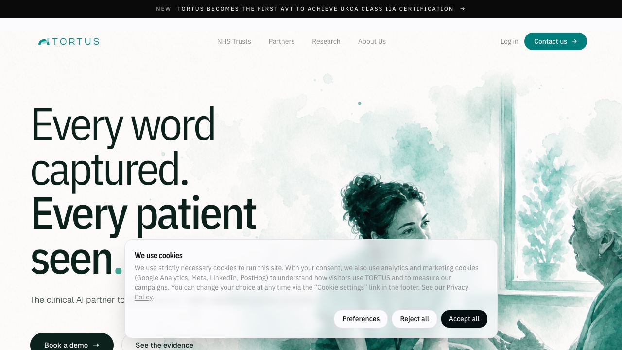 Tortus website screenshot