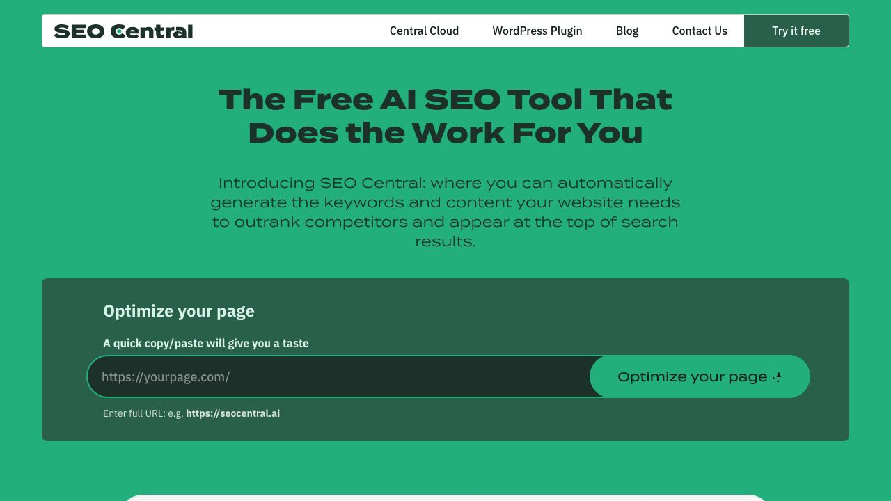 SEO Central website screenshot