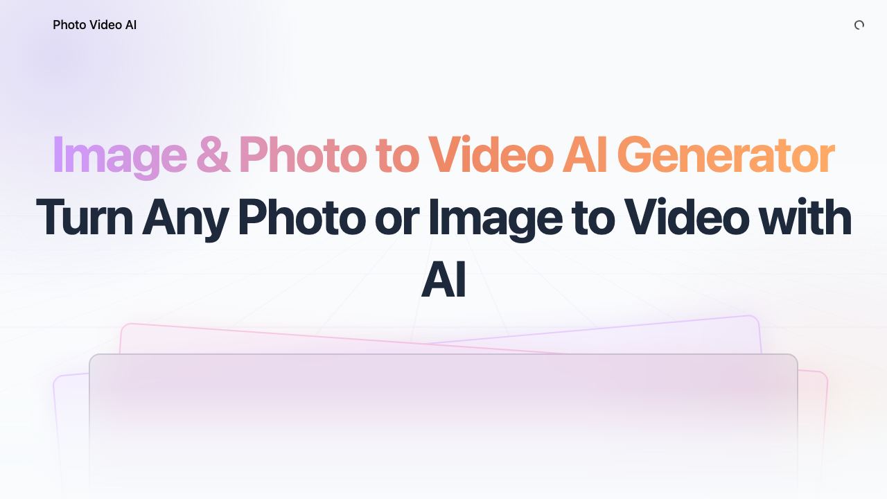 Photo AI Video Generator 网站截图