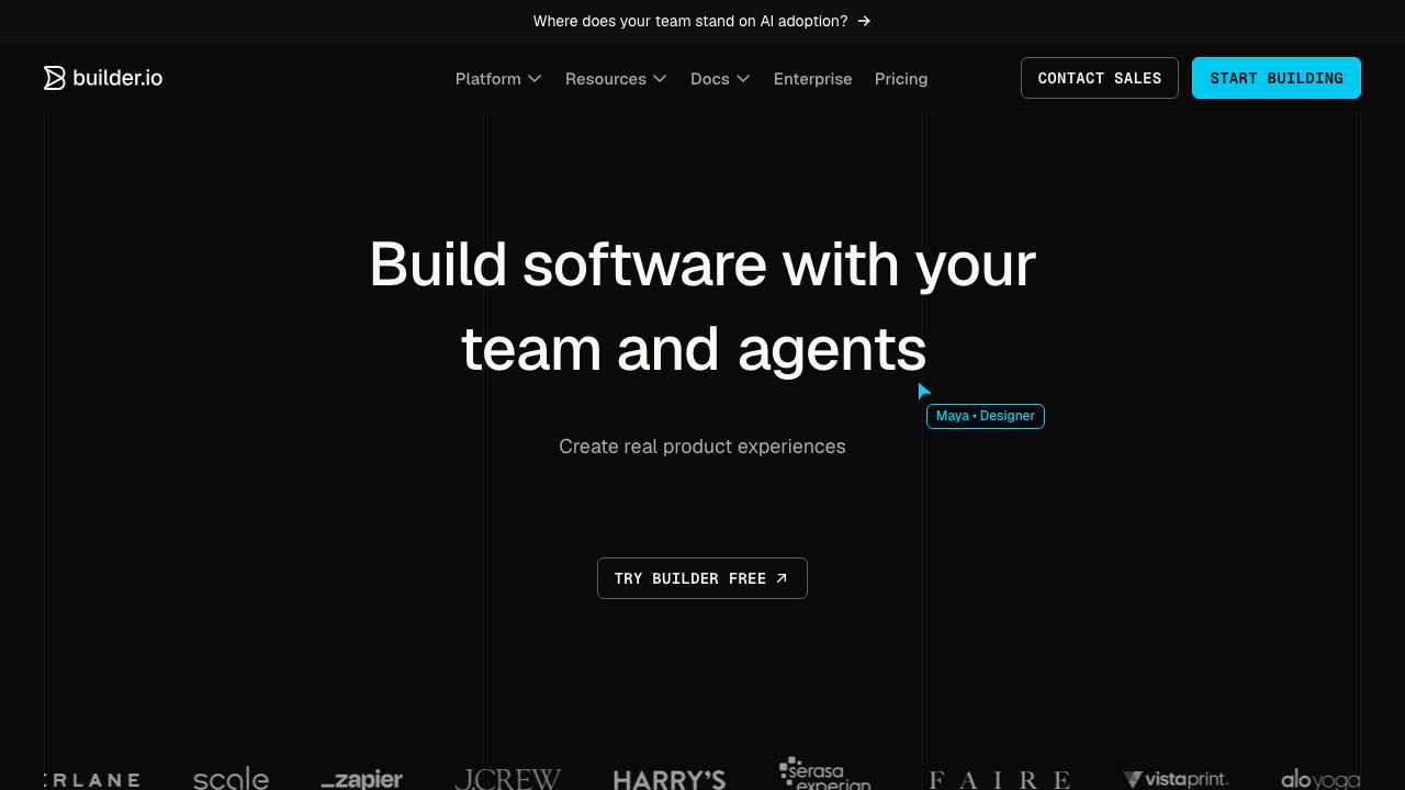 Builder IO website screenshot