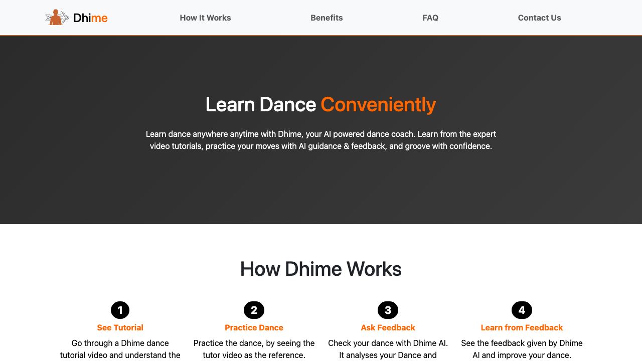 Dhime 网站截图