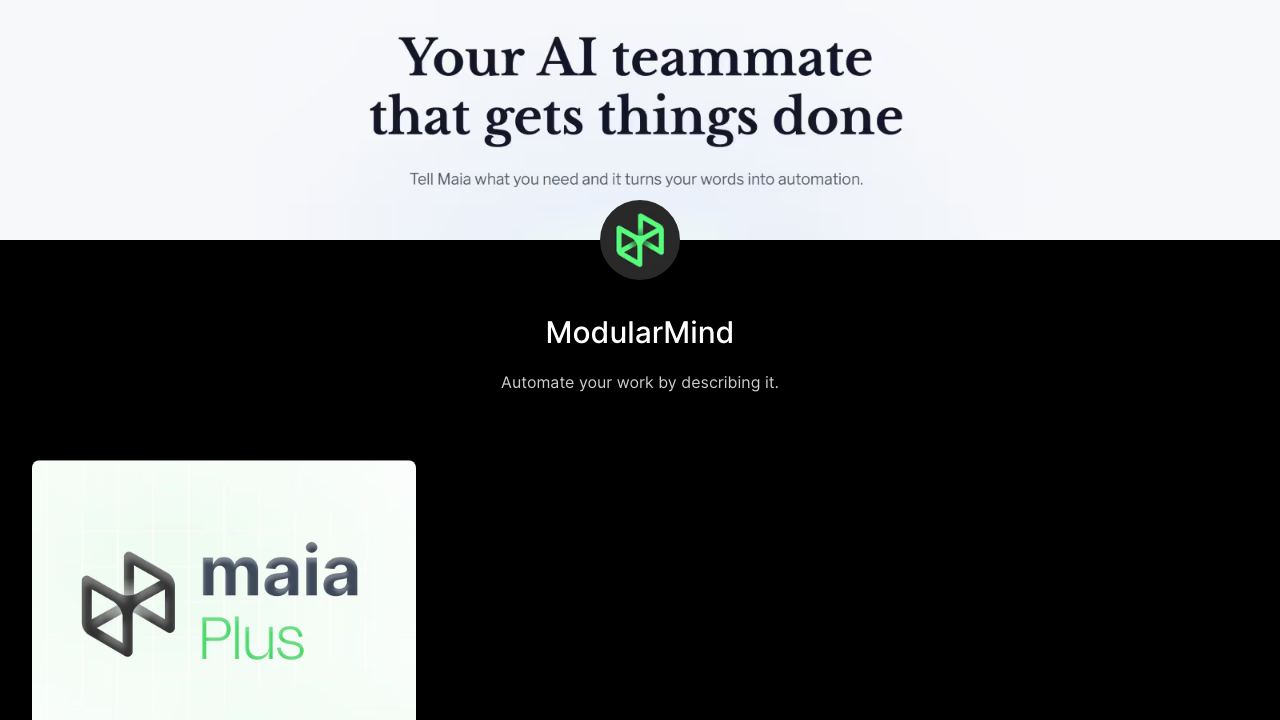 ModularMind: Drag & Drop Prompts website screenshot