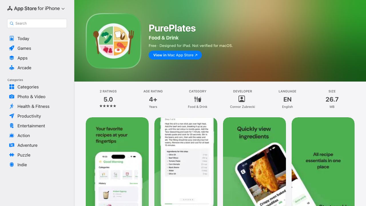PurePlates website screenshot